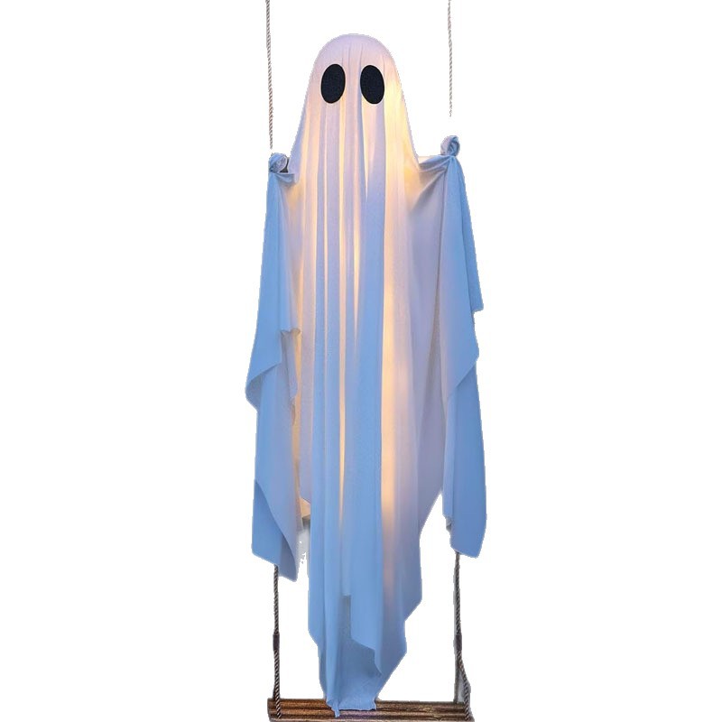 Lighting Tree Decor - Hanging Swing Ghost Halloween Decoration Cute