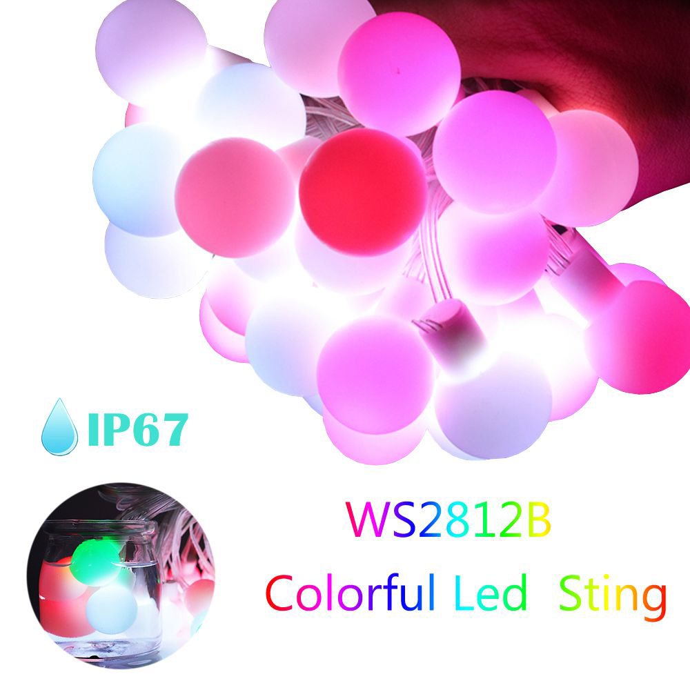 WS2812b LED Round Ball String  - огляд і ціна Decor Lighting Address