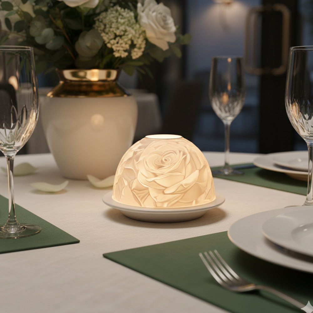 Elegant Rose Porcelain Candle  - огляд і ціна Lighting Decor For Wedding