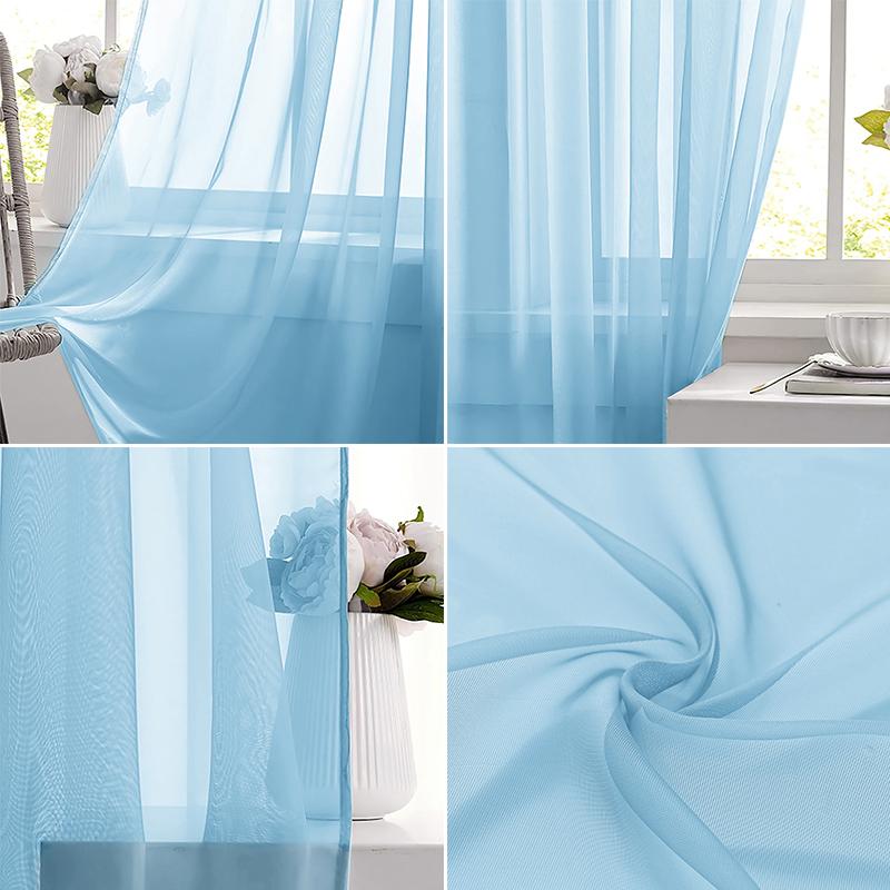 Light Blue Solid Sheer Voile W - огляд і ціна Lighting Decoration Ideas