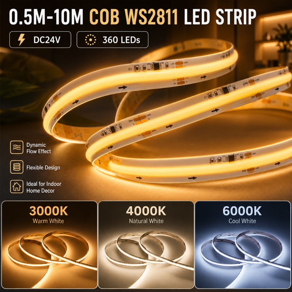 DC24V WS2811 COB LED Strip Add - огляд і ціна Decor Lighting Address