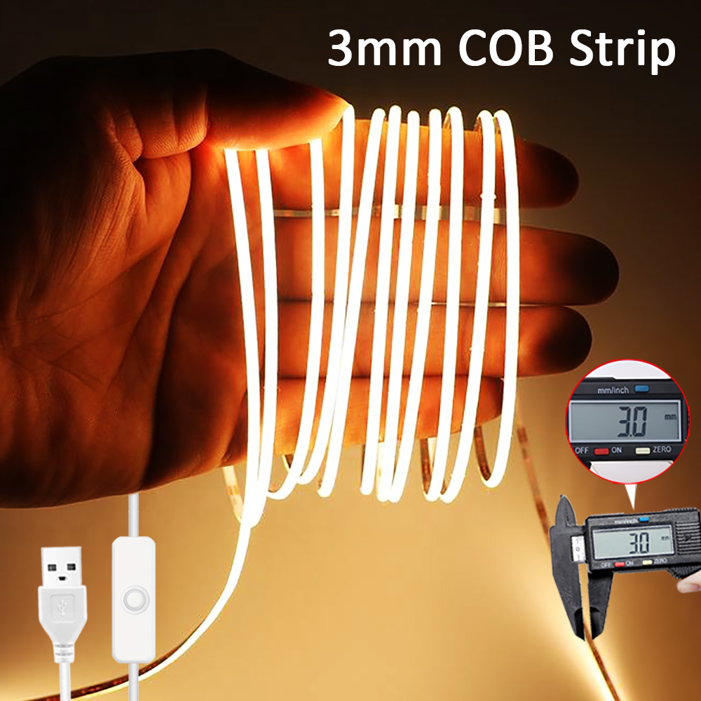 3mm Ultra Thin Led COB Strip U - огляд і ціна Decor Lighting Hours