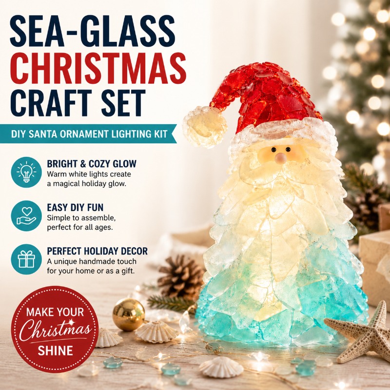 Sea‑Glass Christmas Ornament L - огляд і ціна Lighting Tree Decor