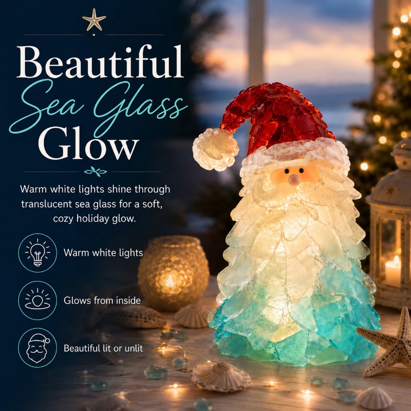 Sea‑Glass Christmas Ornament L - огляд і ціна Lighting Tree Decor