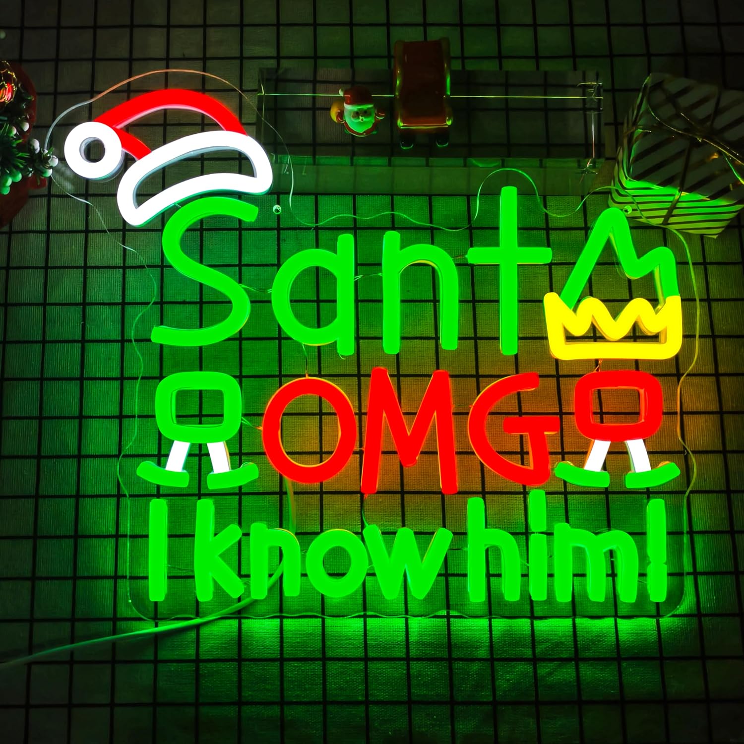 USB Santa OMG I Know Him Neon  - огляд і ціна Santa'S Elves Holiday Lighting & Decor Llc