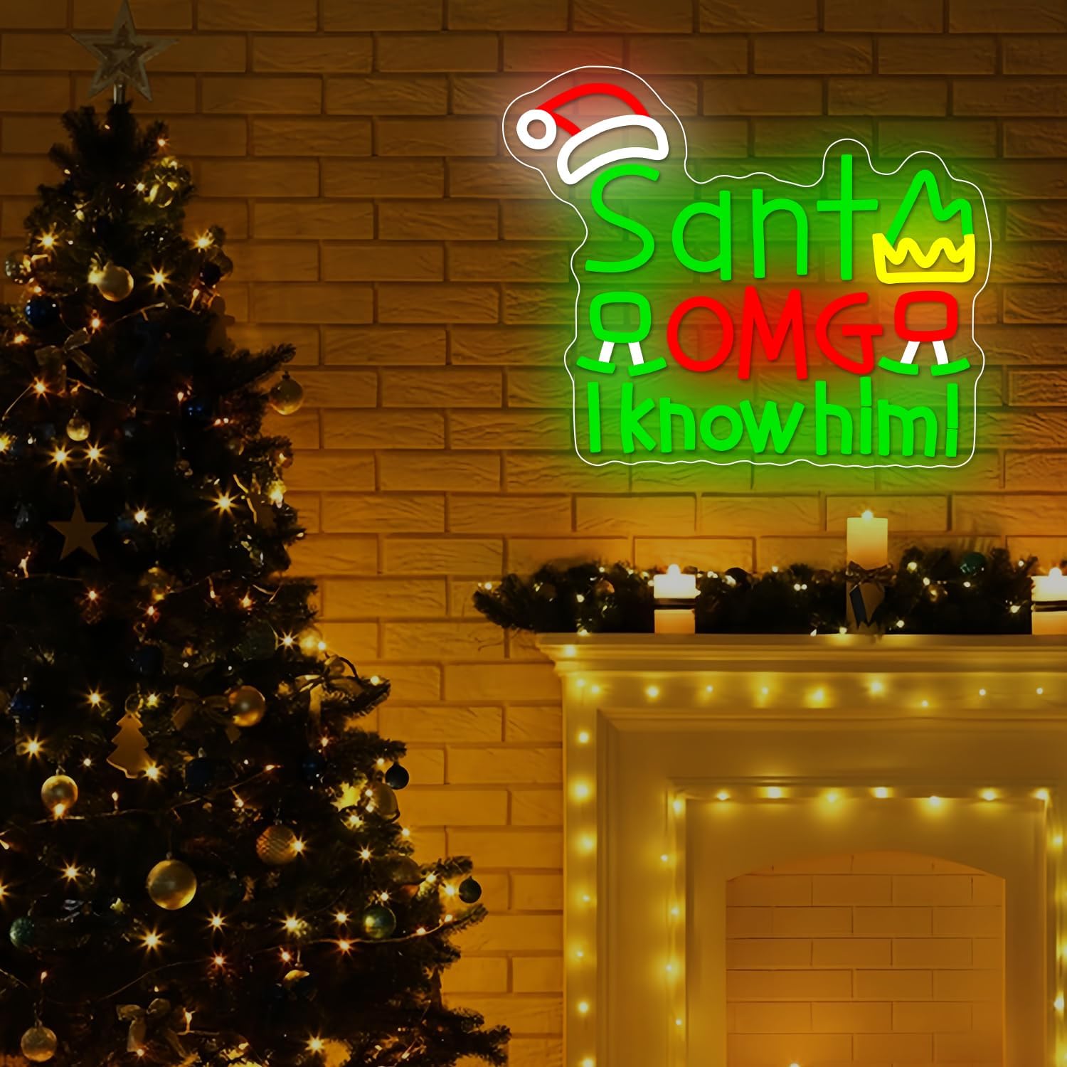 USB Santa OMG I Know Him Neon  - огляд і ціна Santa'S Elves Holiday Lighting & Decor Llc