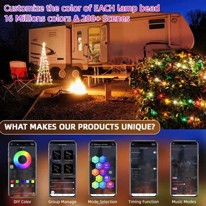 Bluetooth LED String Lights US - огляд і ціна Decor Lighting Address