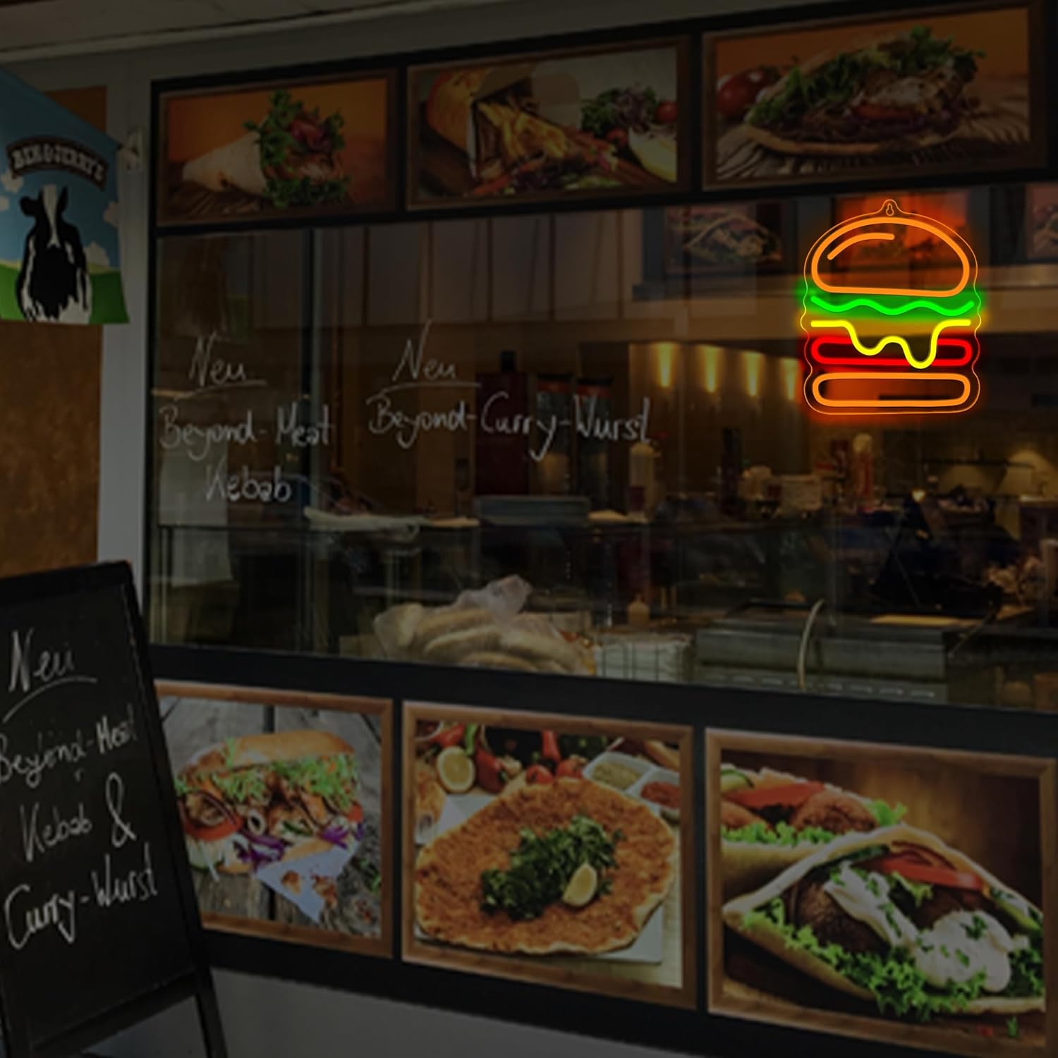 Burger Neon Sign with Layered  - огляд і ціна Lighting Decoration Ideas For Home