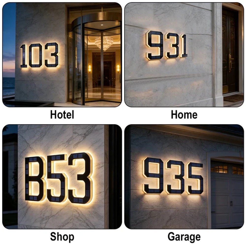 Waterproof Solar House Number  - огляд і ціна Decor Lighting Address