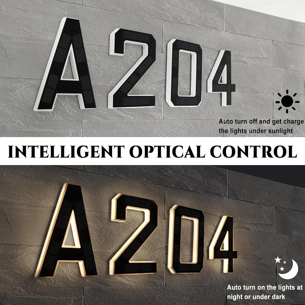 12cm Solar Outdoor House Numbe - огляд і ціна Decor Lighting Address