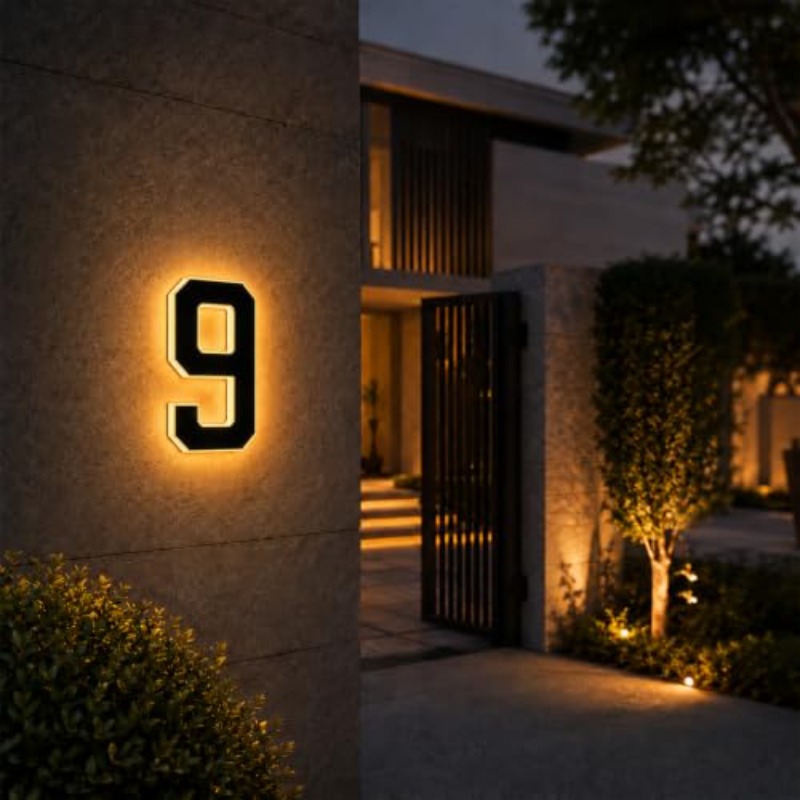 Solar Powered LED House Number - огляд і ціна Decor Lighting Address