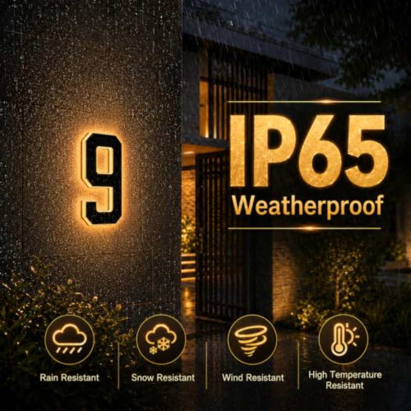 Solar Powered LED House Number - огляд і ціна Decor Lighting Address