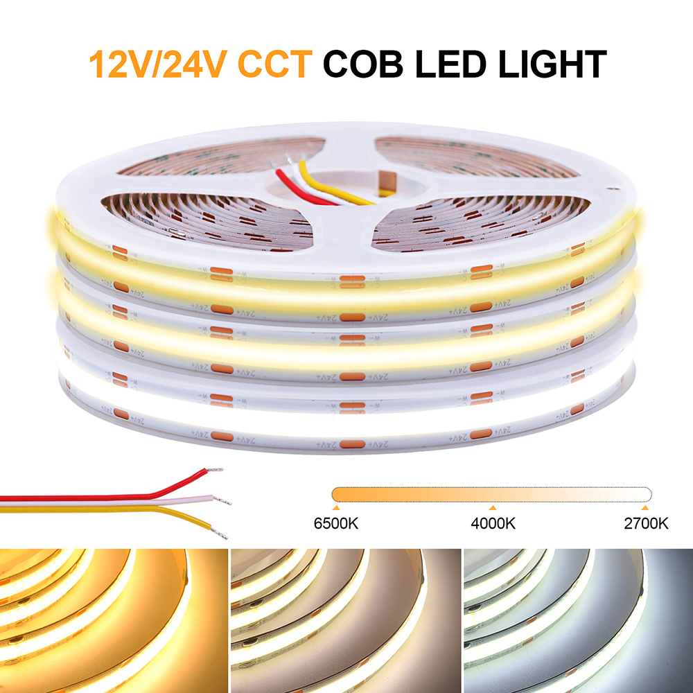 12V 24V COB CCT Led Strip Ligh - огляд і ціна Decor Lighting Hours