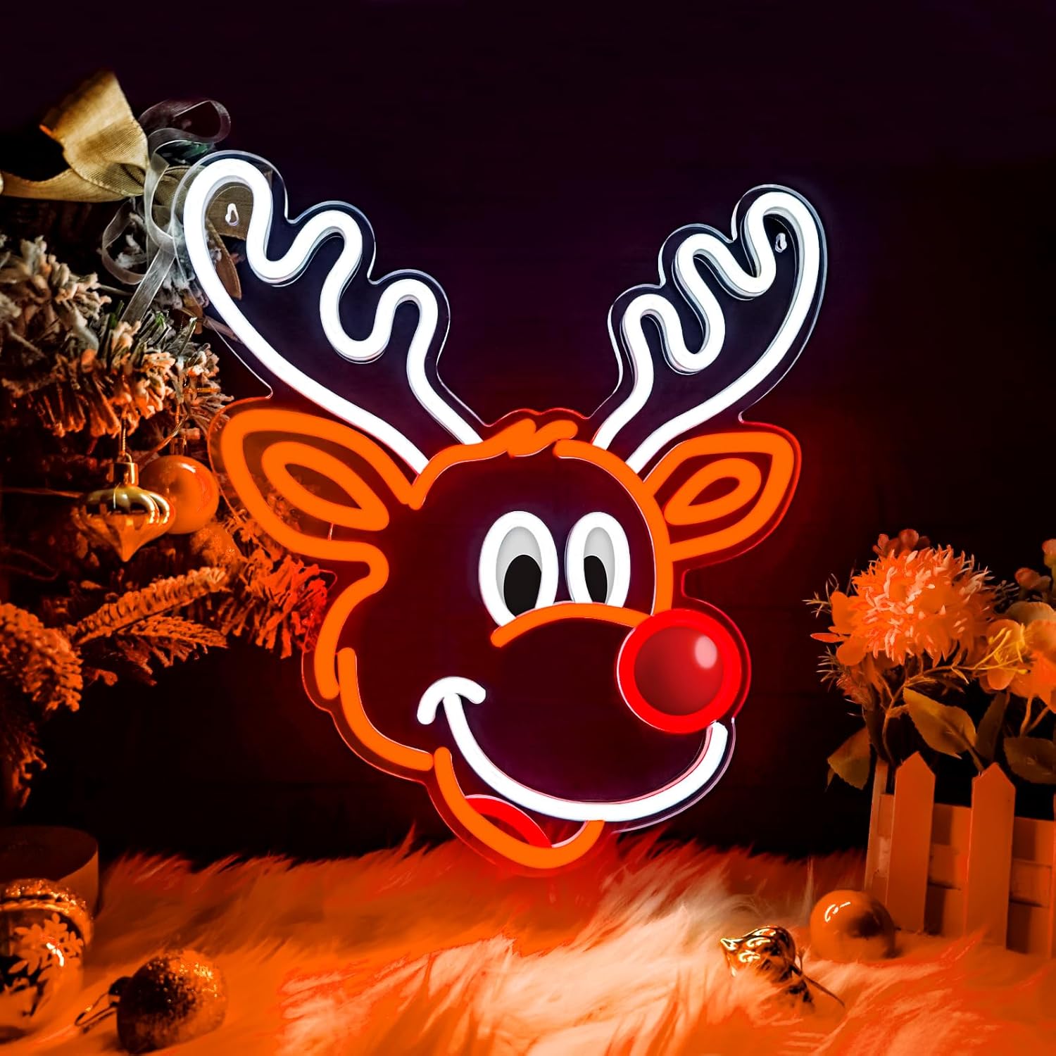 Cute Christmas Reindeer Neon S - огляд і ціна Lighting Decoration Ideas For Home