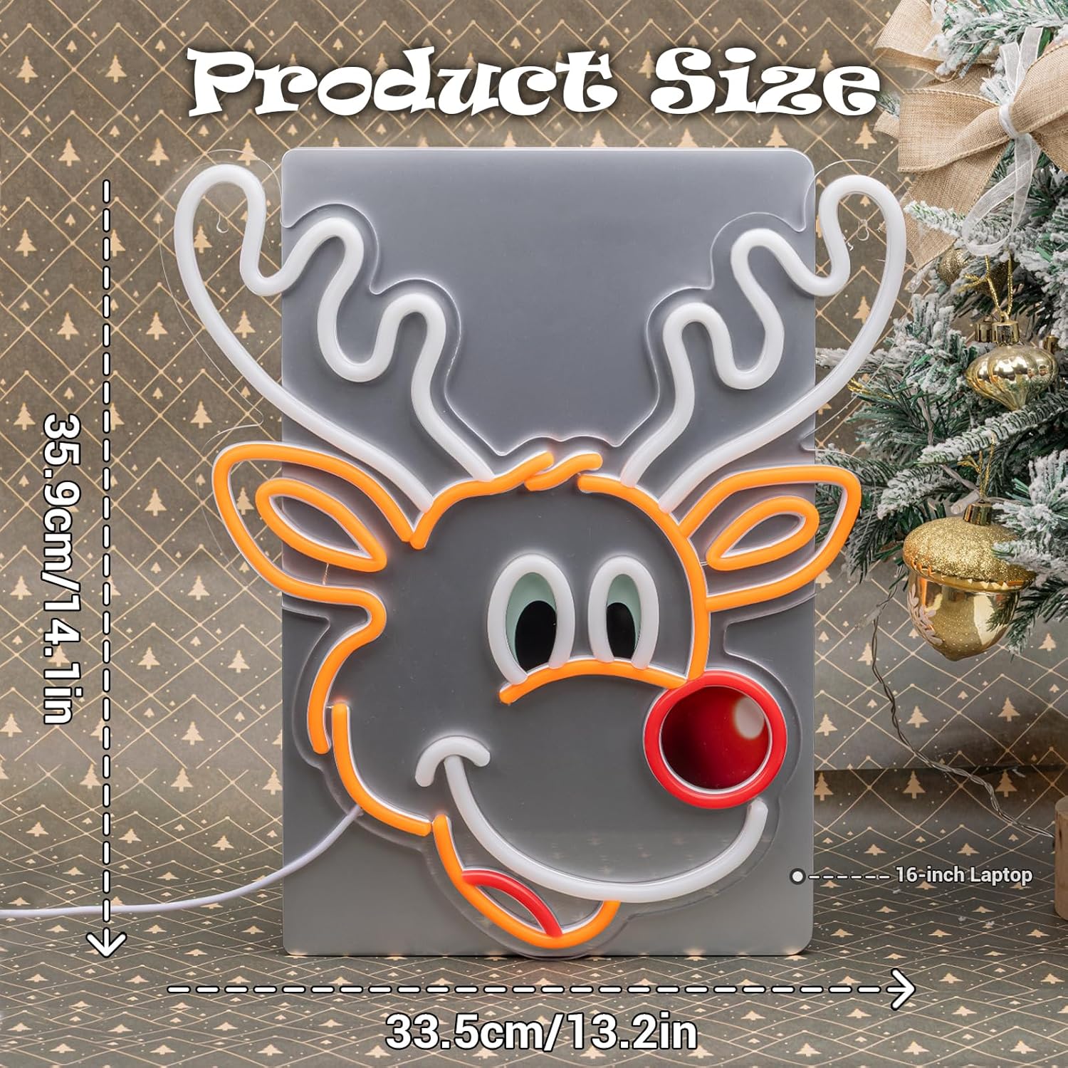 Cute Christmas Reindeer Neon S - огляд і ціна Lighting Decoration Ideas For Home