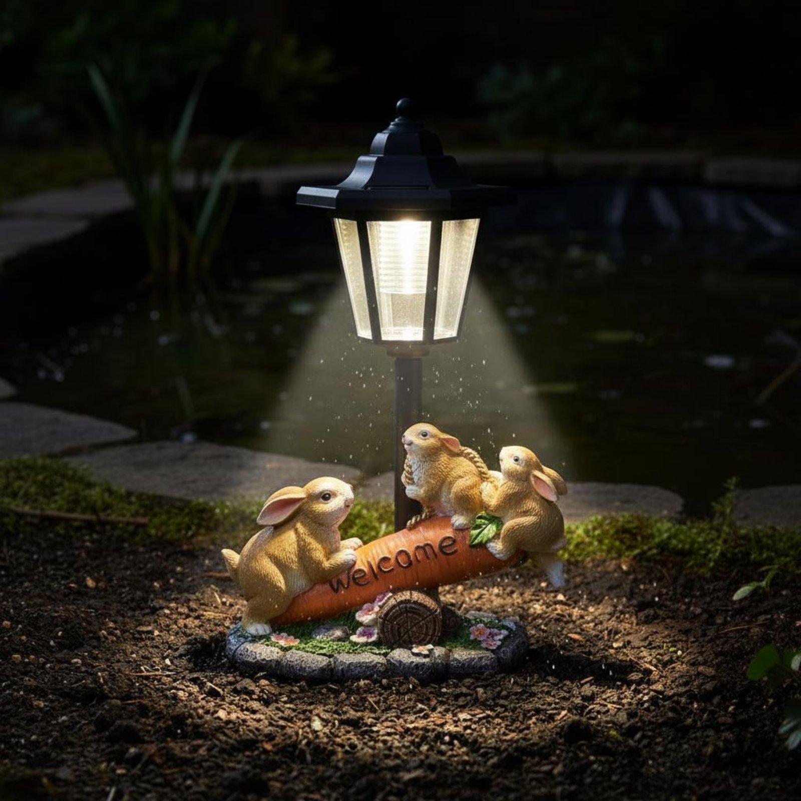 Solar Rabbit Statue Decorative - огляд і ціна Lighting Decoration Ideas