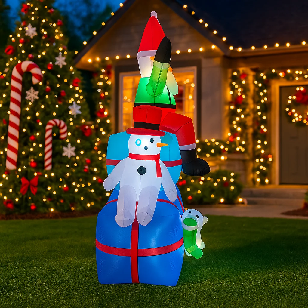 2.1M/6.8FT Santa Snowman Elf D - огляд і ціна Santa'S Elves Holiday Lighting & Decor Llc