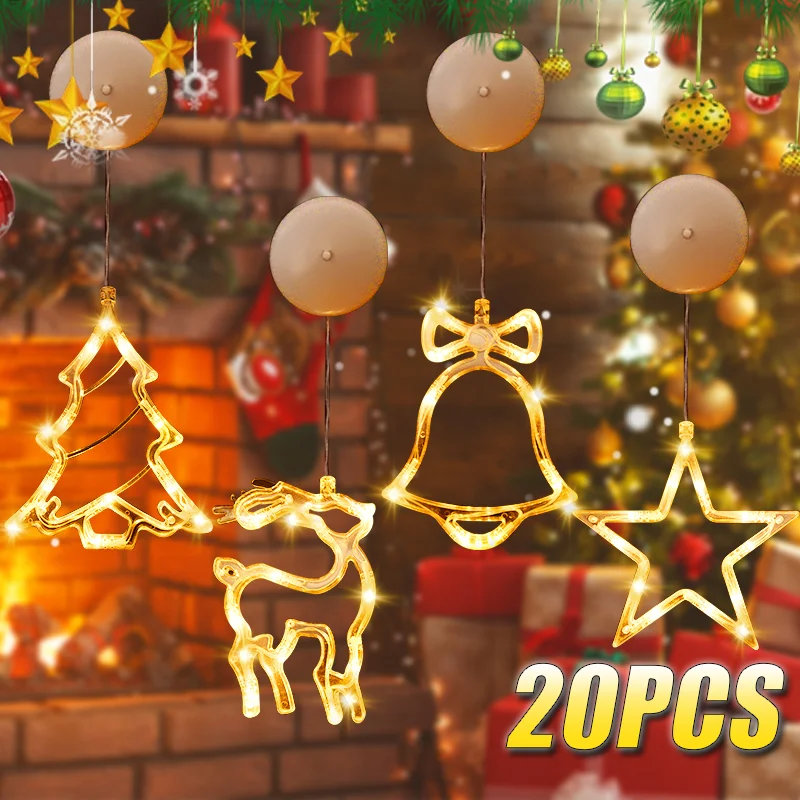 1-20PCS LED Christmas Suction  - огляд і ціна Lighting Tree Decor