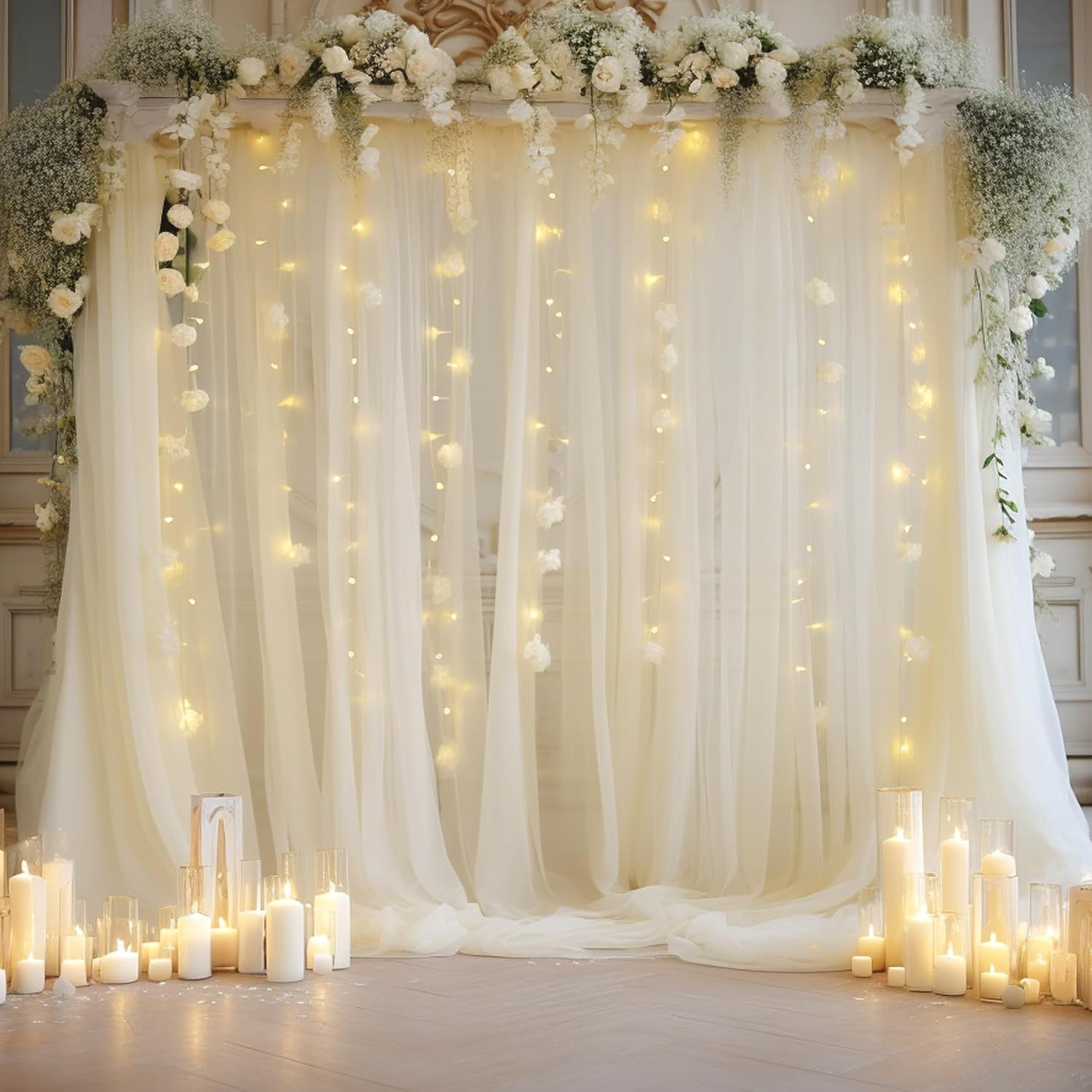 1 Pack Wedding Tulle Backdrop  - огляд і ціна Lighting Decor Photos