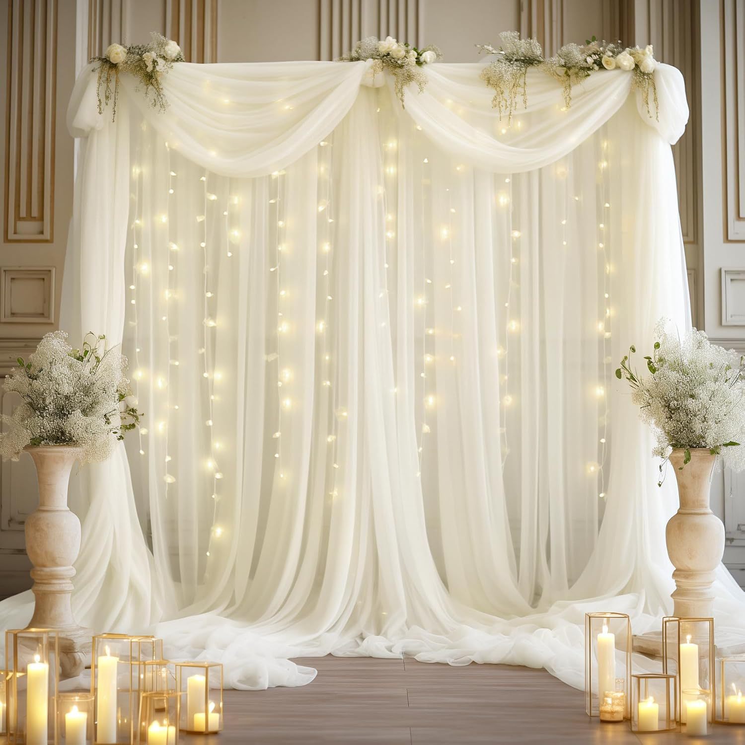 1 Pack Wedding Tulle Backdrop  - огляд і ціна Lighting Decor Photos