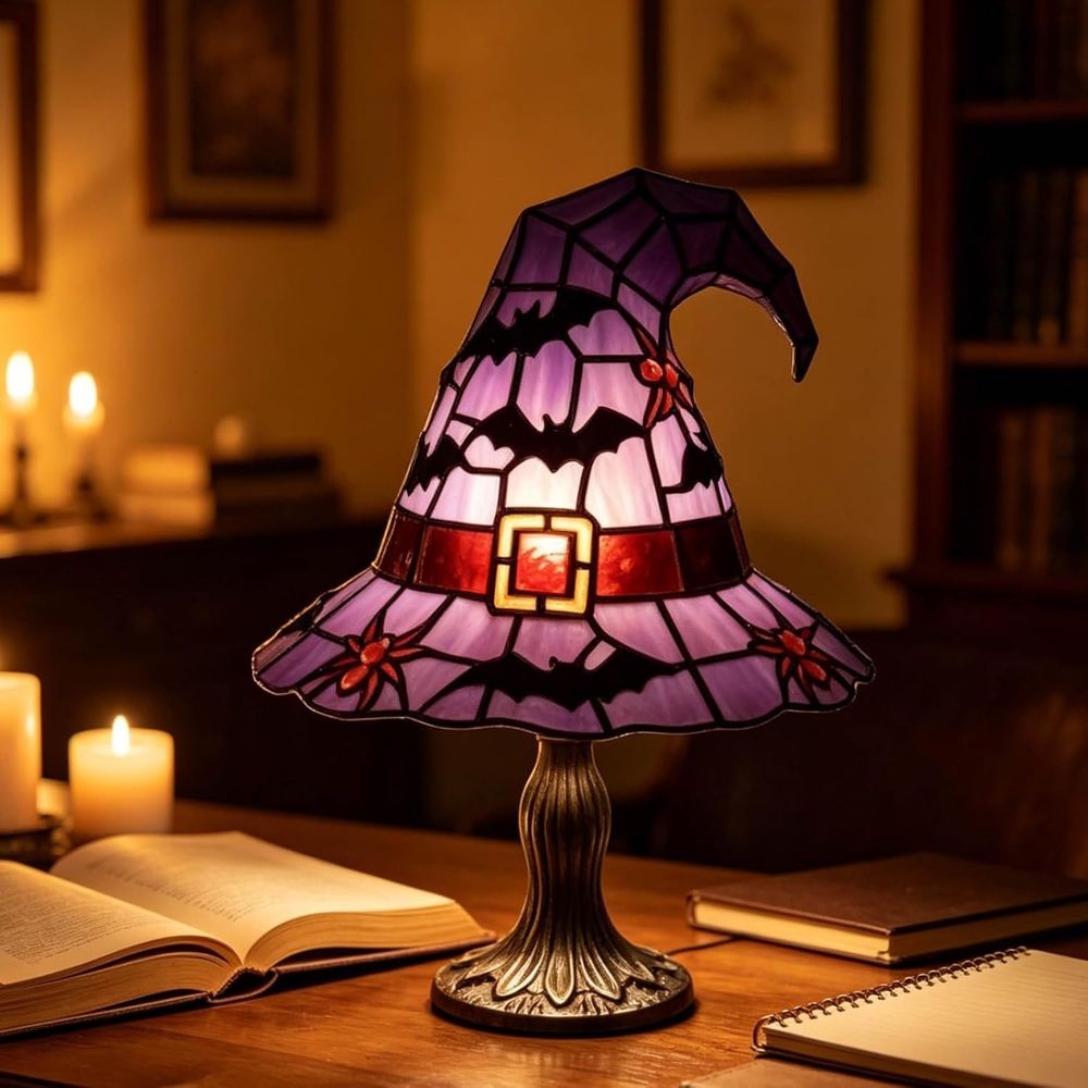 Stained Glass Witch Hat Lamp G - огляд і ціна Lighting Decoration Stand