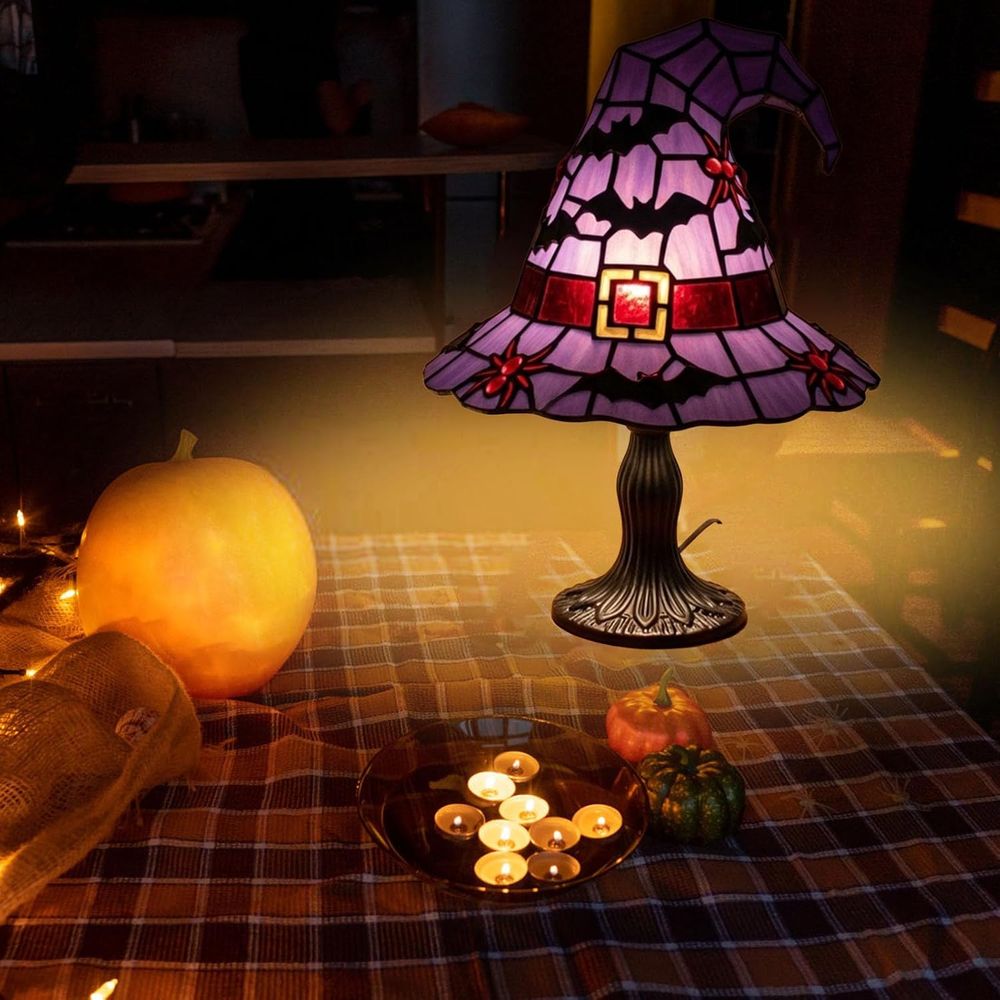 Stained Glass Witch Hat Lamp G - огляд і ціна Lighting Decoration Stand