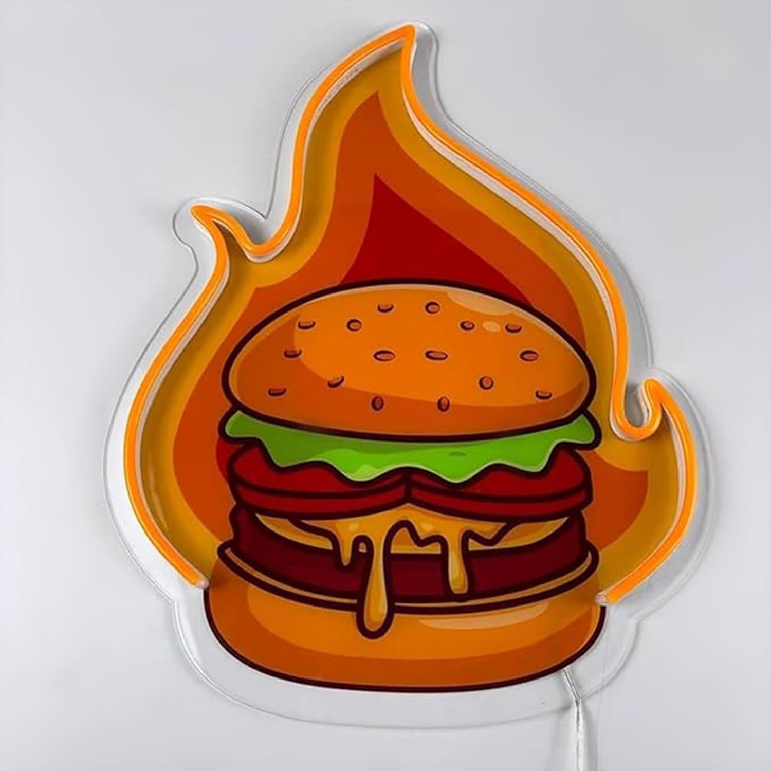 Burger Neon Sign LED Hamburger - огляд і ціна Lighting Decoration Ideas